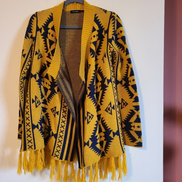 Blu Pepper Sweaters - Blu Pepper Fringe Open Front Cardigan